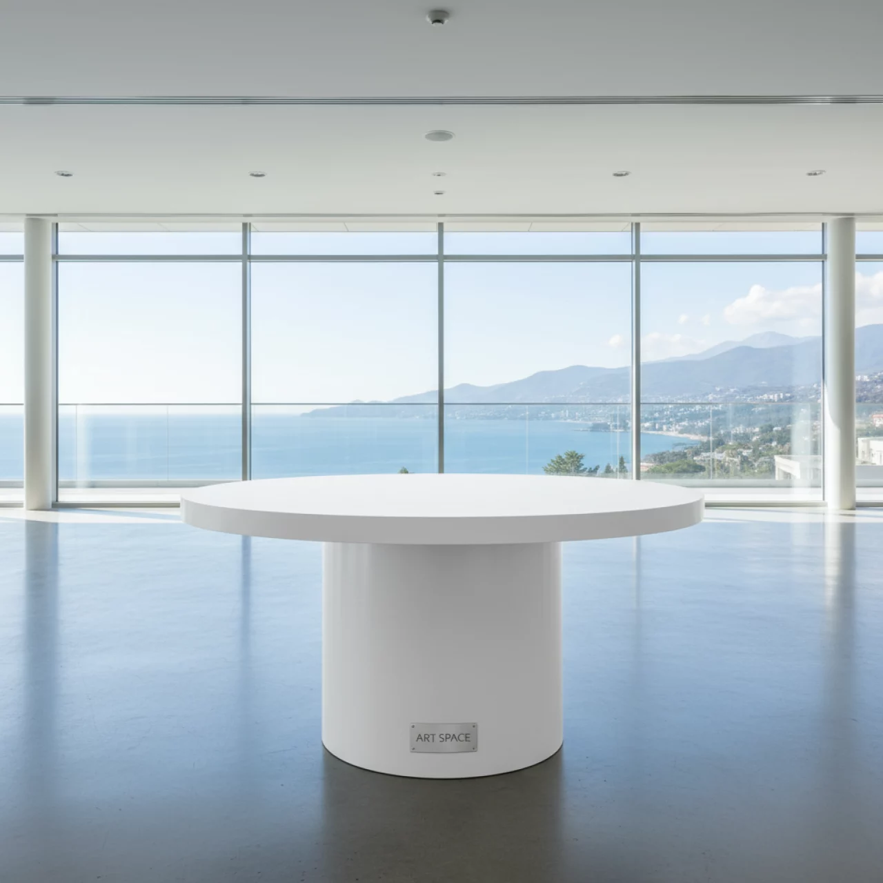 Аренда Стол банкетный круглый пластиковый D 1,2 м в Grand Karat Sochi — ART SPACE