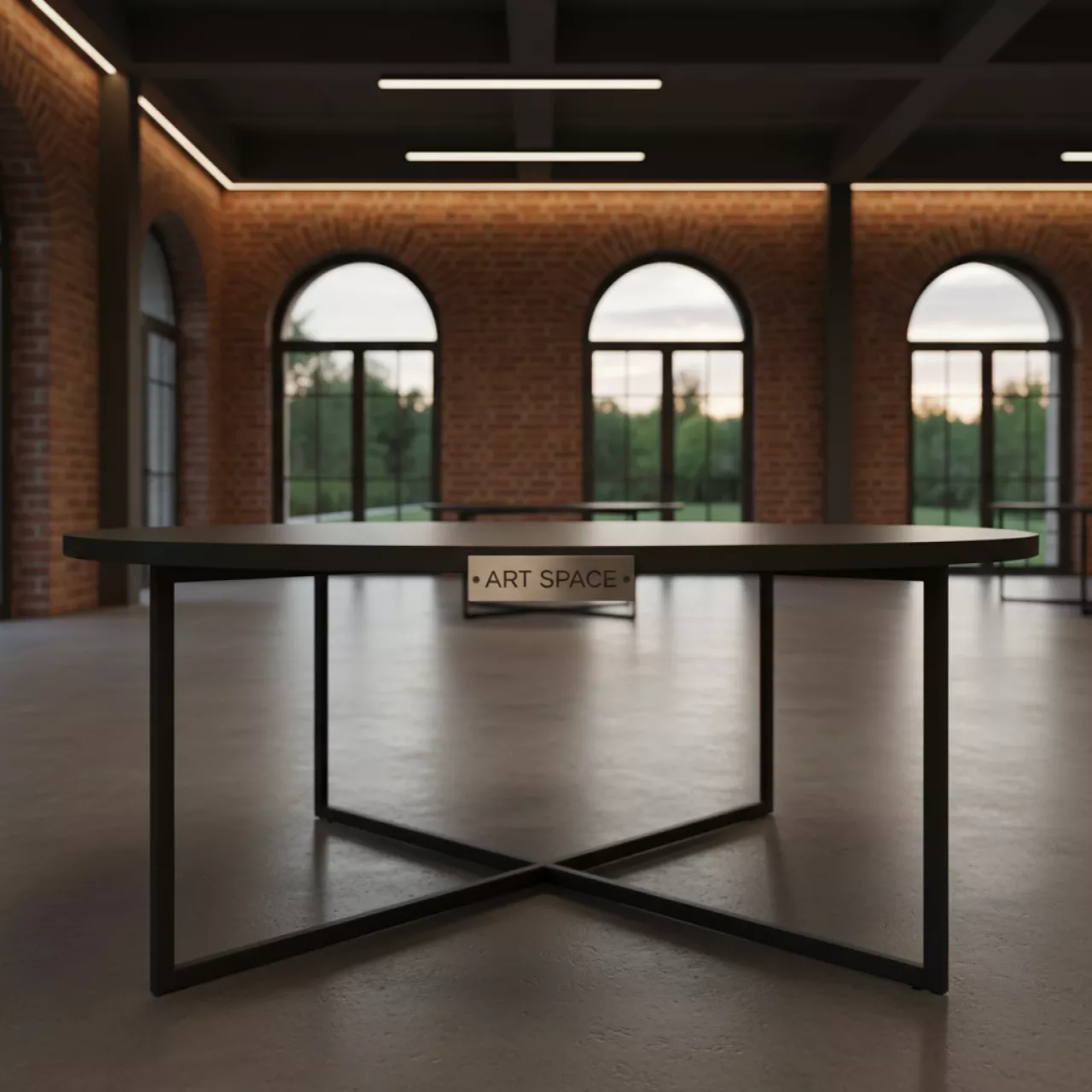 Аренда Стол банкетный круглый Стелс диаметр 1,5 м в Cosmos Sochi Hotel — ART SPACE