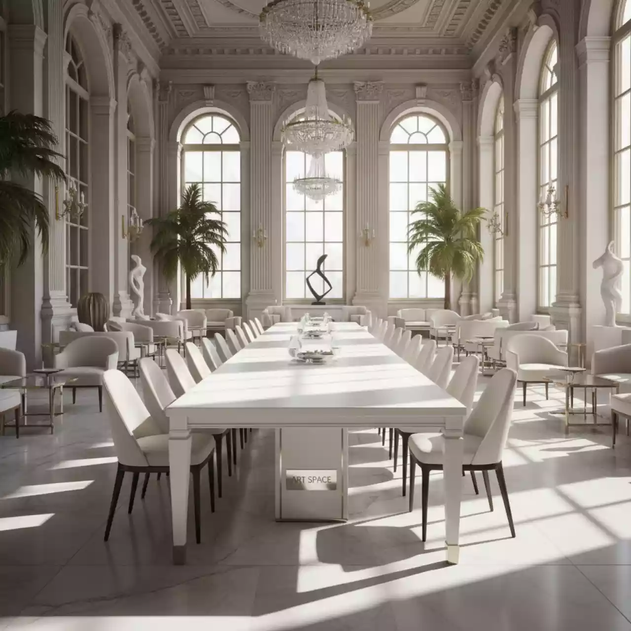 Аренда Стол банкетный Office 200 белый в Grand Karat Sochi — ART SPACE