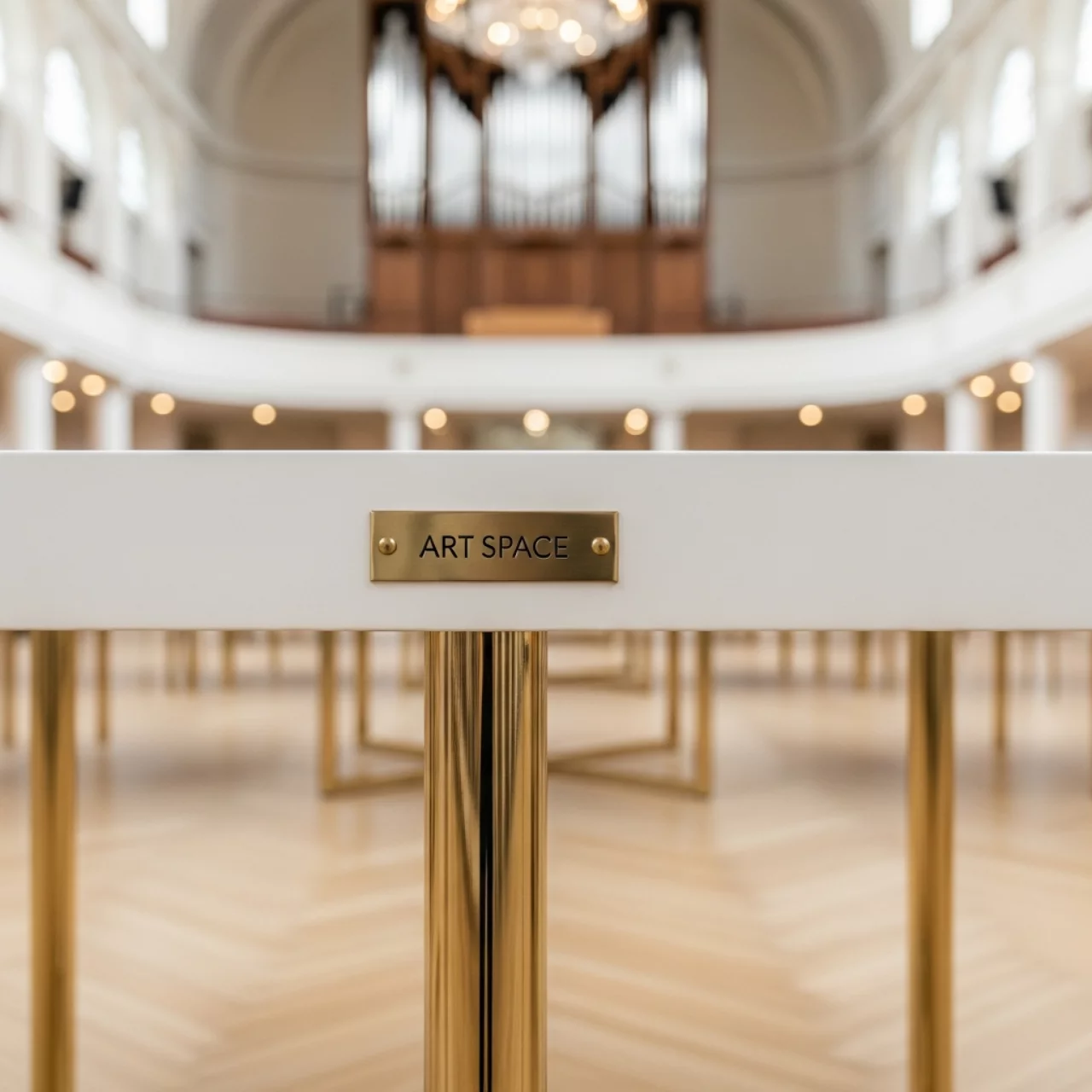 Аренда Стол банкетный Ritz white gold в Зале органной и камерной музыки — ART SPACE