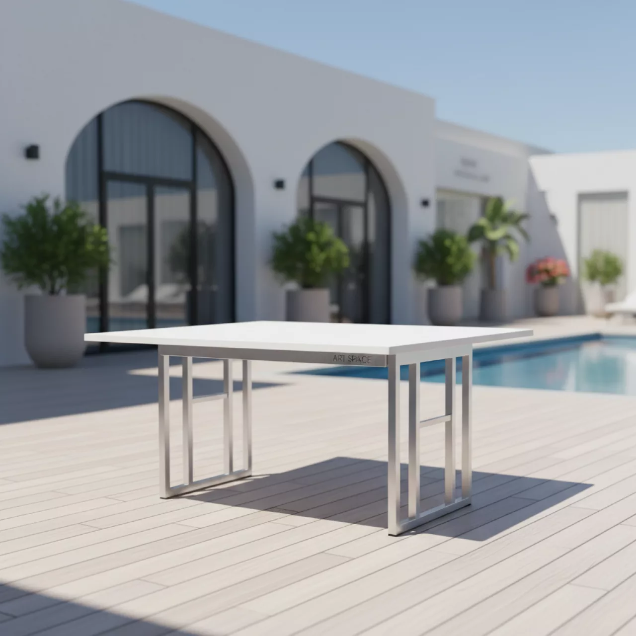 Аренда Стол банкетный складной квадратный 150 см в Boutique Hotel PORTUM 1905 — ART SPACE