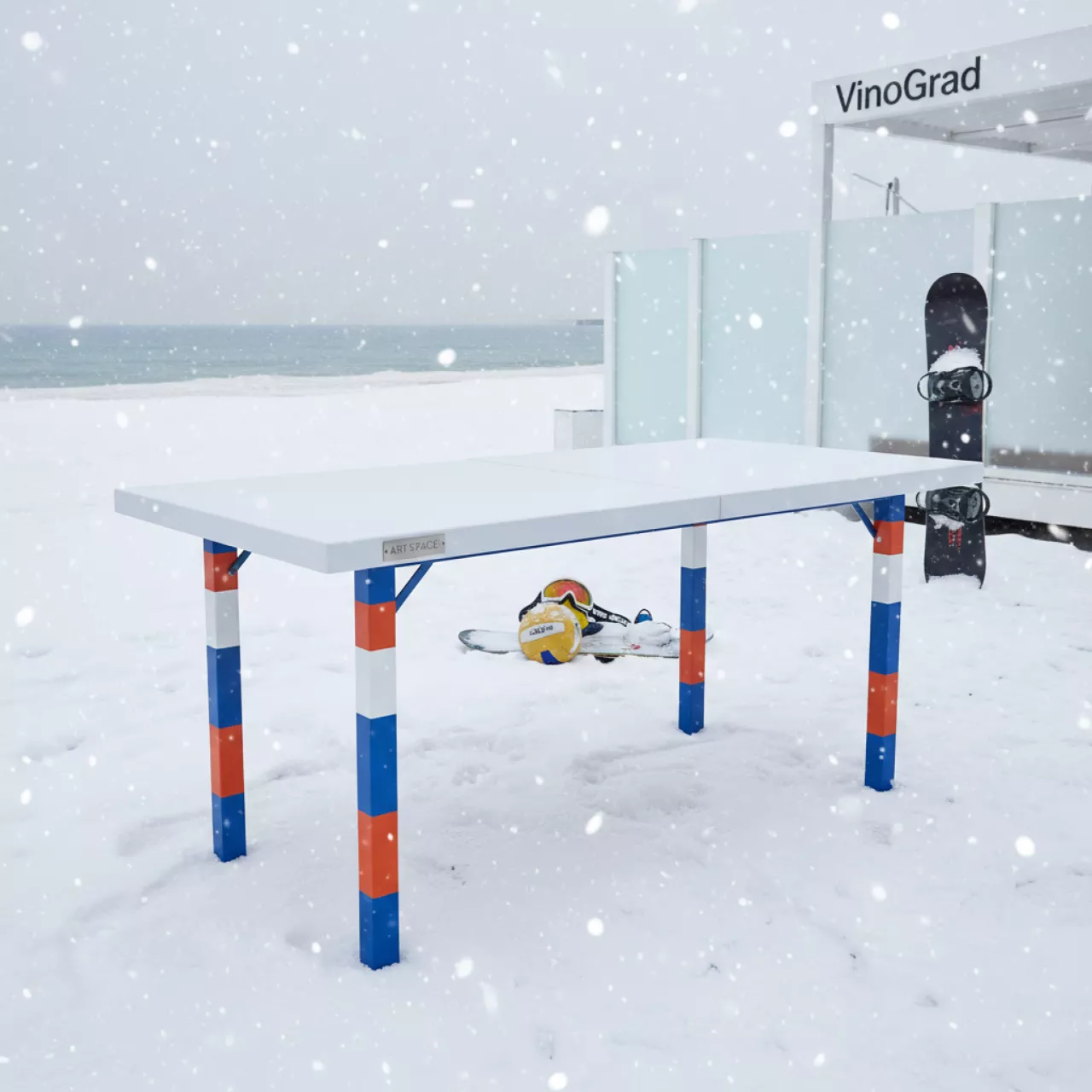 Аренда Стол банкетный складной прямоугольный 180х75 см в пляжном комплексе VinoGrad — ART SPACE
