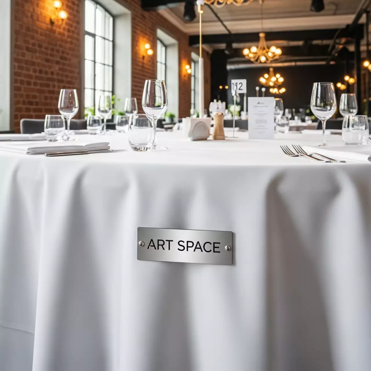 Аренда Стол банкетный White cloth D 152 2210WT в ресторане «Brunello» — ART SPACE