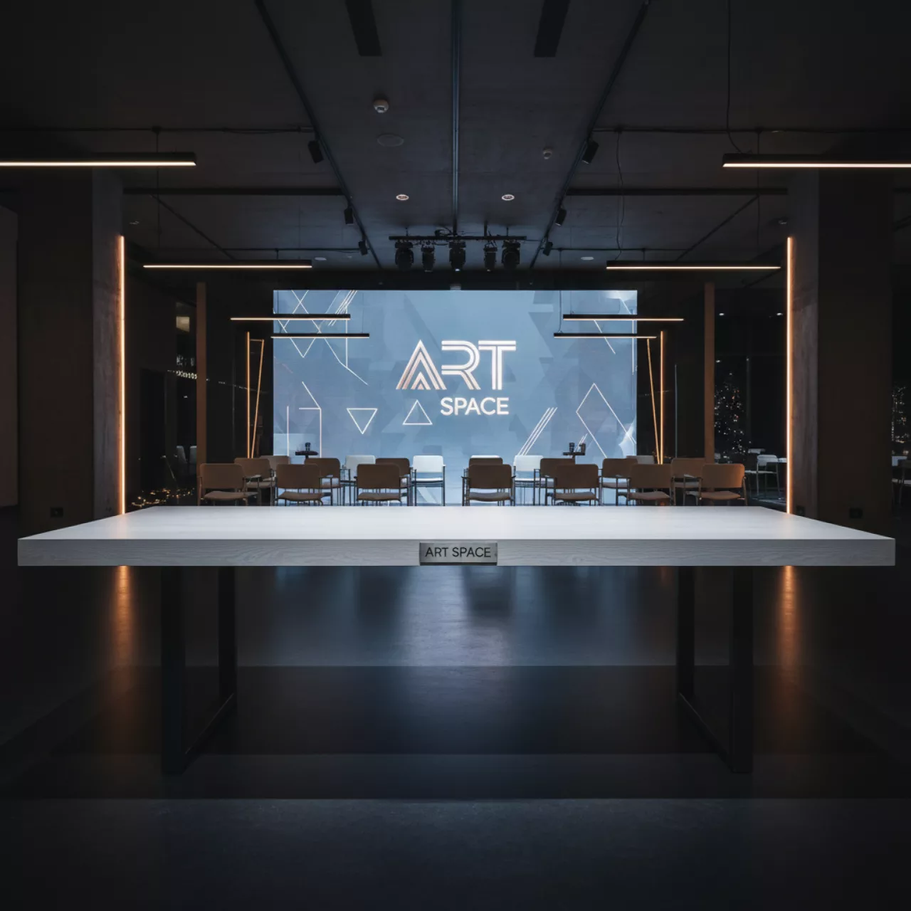 Аренда Стол банкетный Wood white в казино «Сочи» — ART SPACE