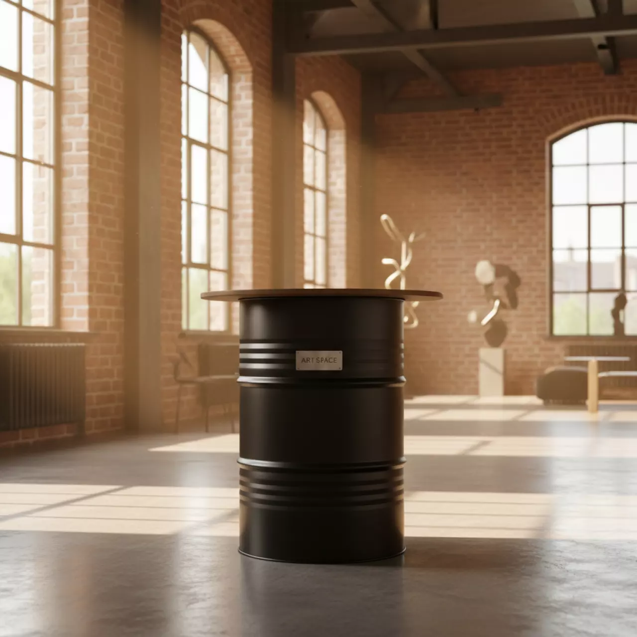Аренда Стол Барел 100 чёрный в лофте «Студия 21» — ART SPACE