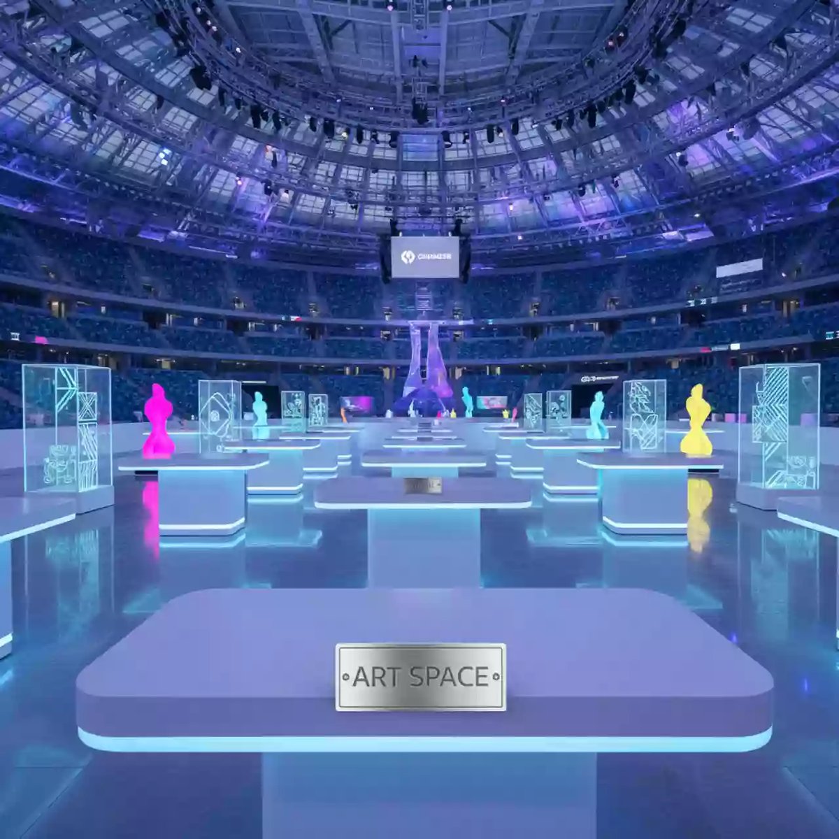 Аренда Стол барный белый на арене «Фишт» — ART SPACE