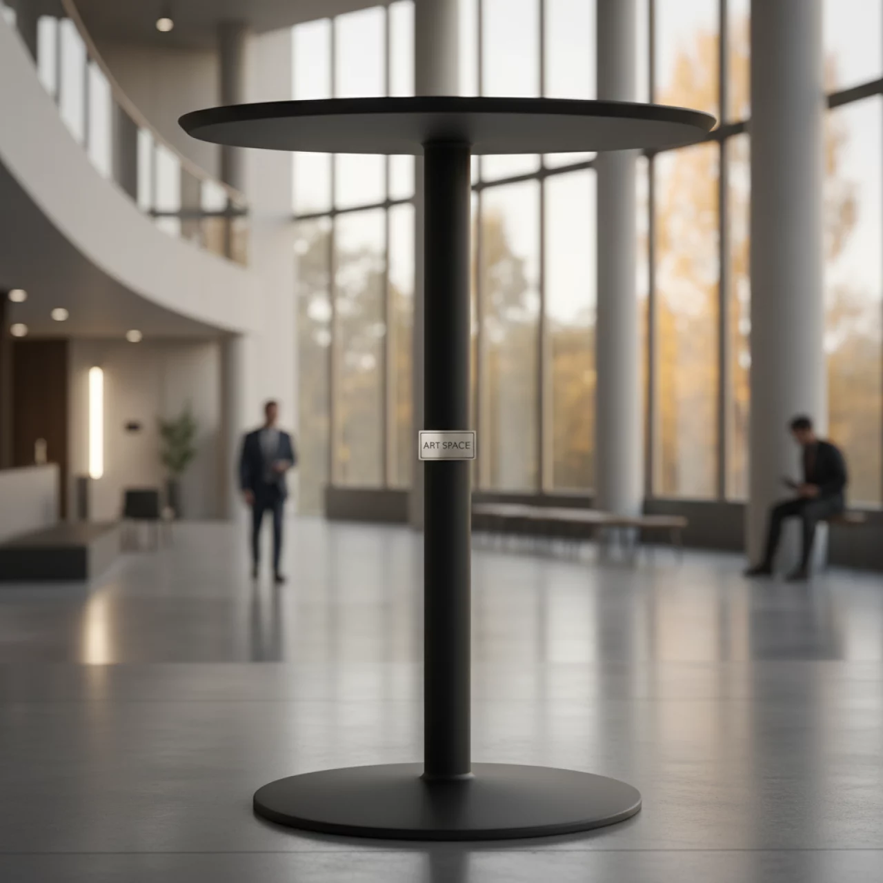 Аренда Стол барный черный круглый H 103 см в Университете «Сириус» — ART SPACE