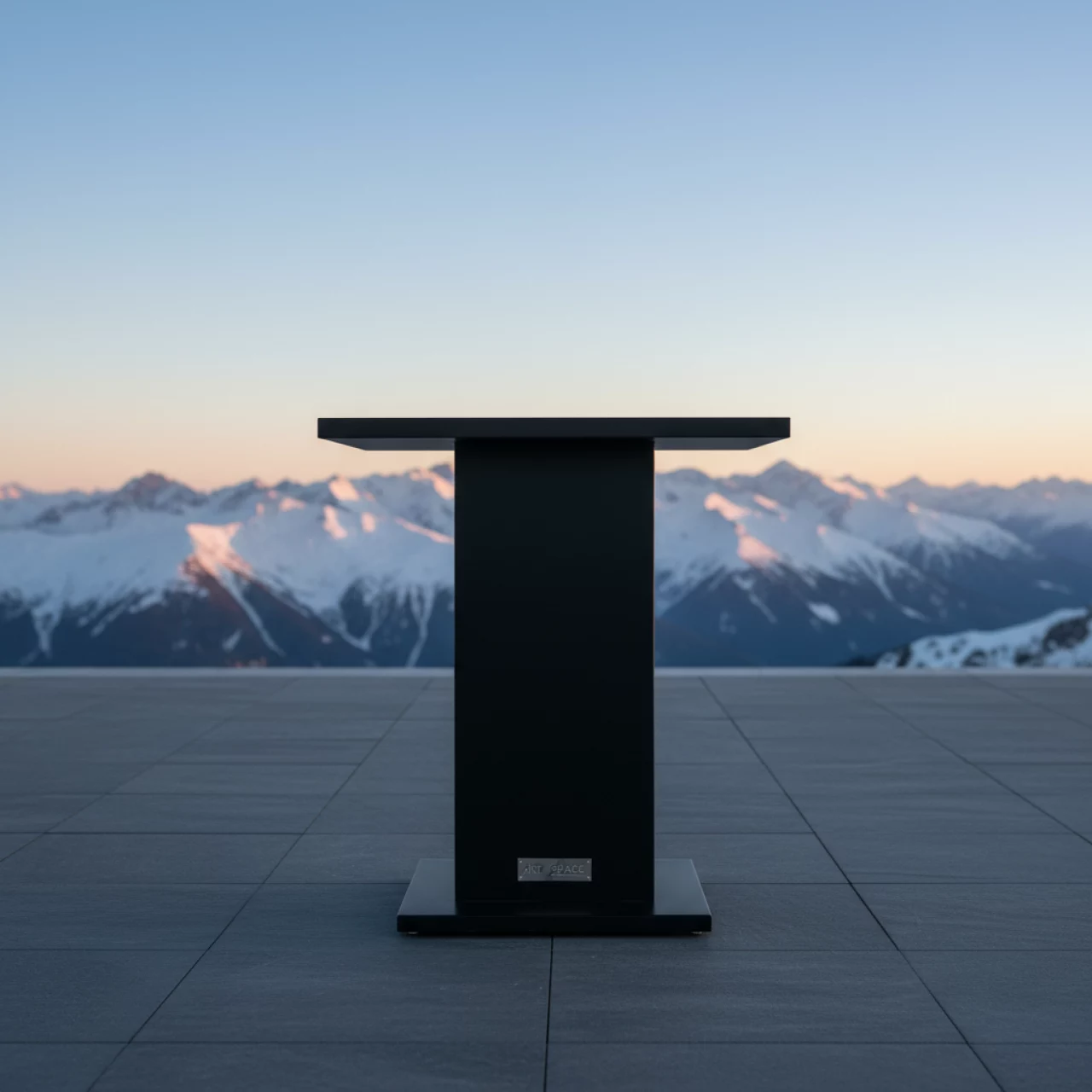 Аренда Стол барный черный квадратный 70х70 см 02 205BK на площадке Rosa Peak (2320м) — ART SPACE