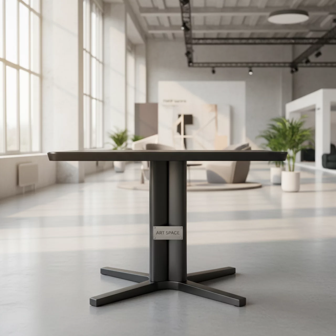 Аренда Стол барный фуршетный квадратный черный 70х70 см в Omega Sirius — ART SPACE