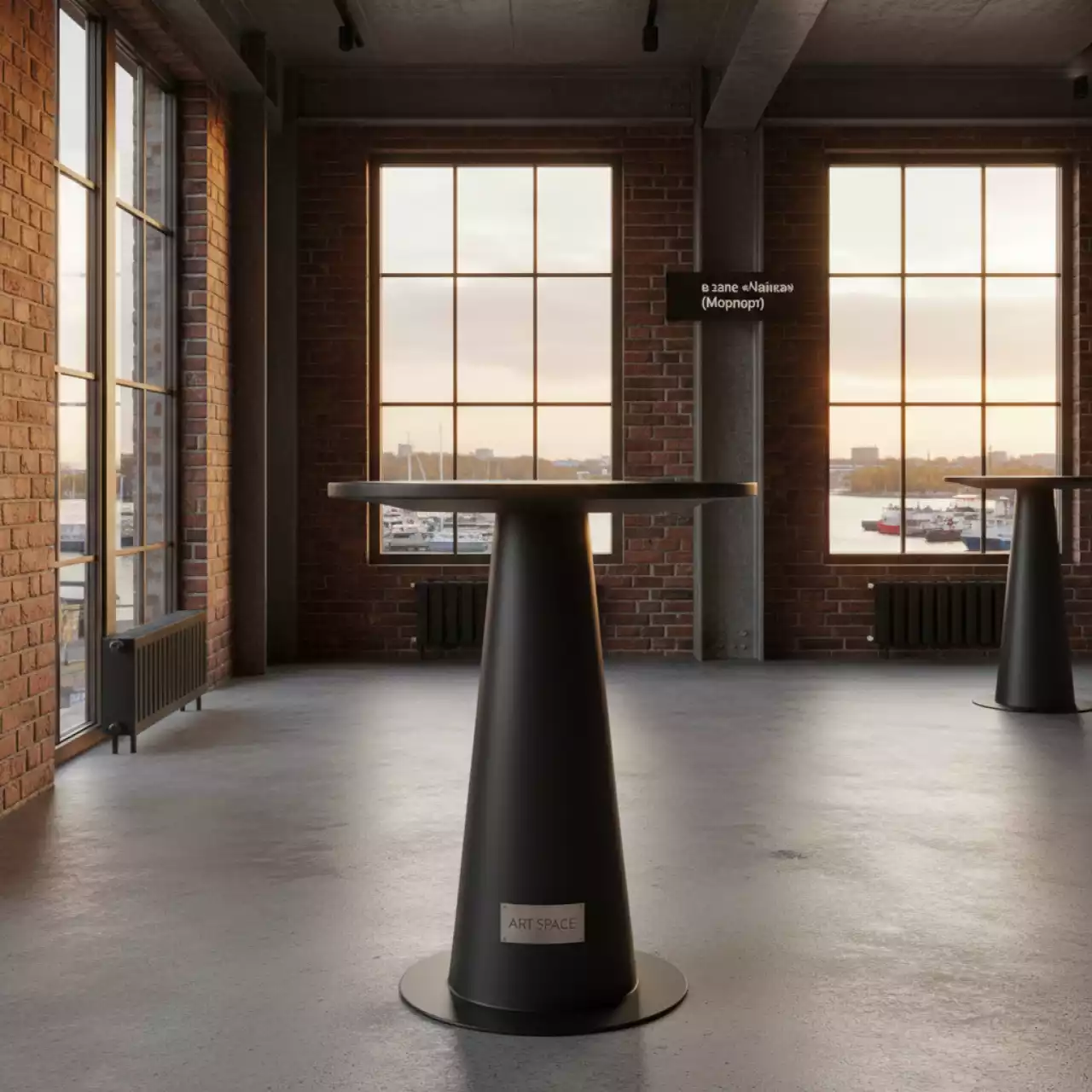 Аренда Стол барный круглый черный H103 см 02 076BK в зале «Чайка» (Морпорт) — ART SPACE