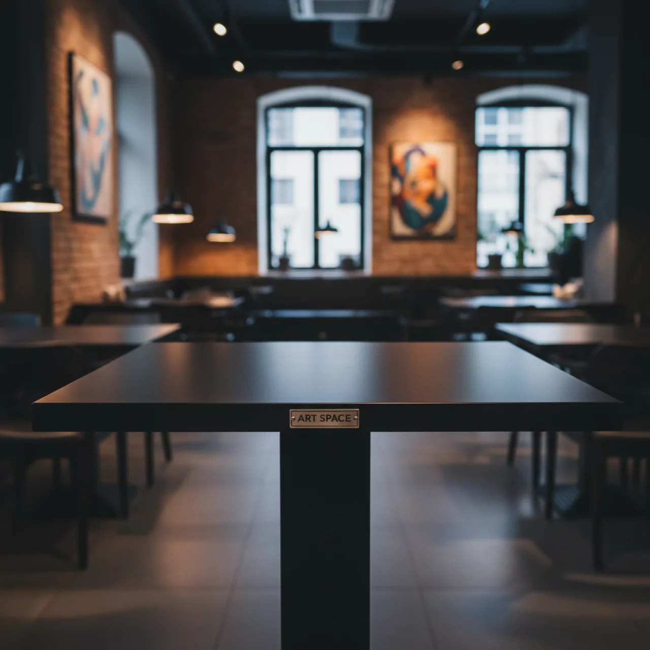 Аренда Стол барный квадратный черный 70х70 см в ресторане «Плакучая Ива» — ART SPACE