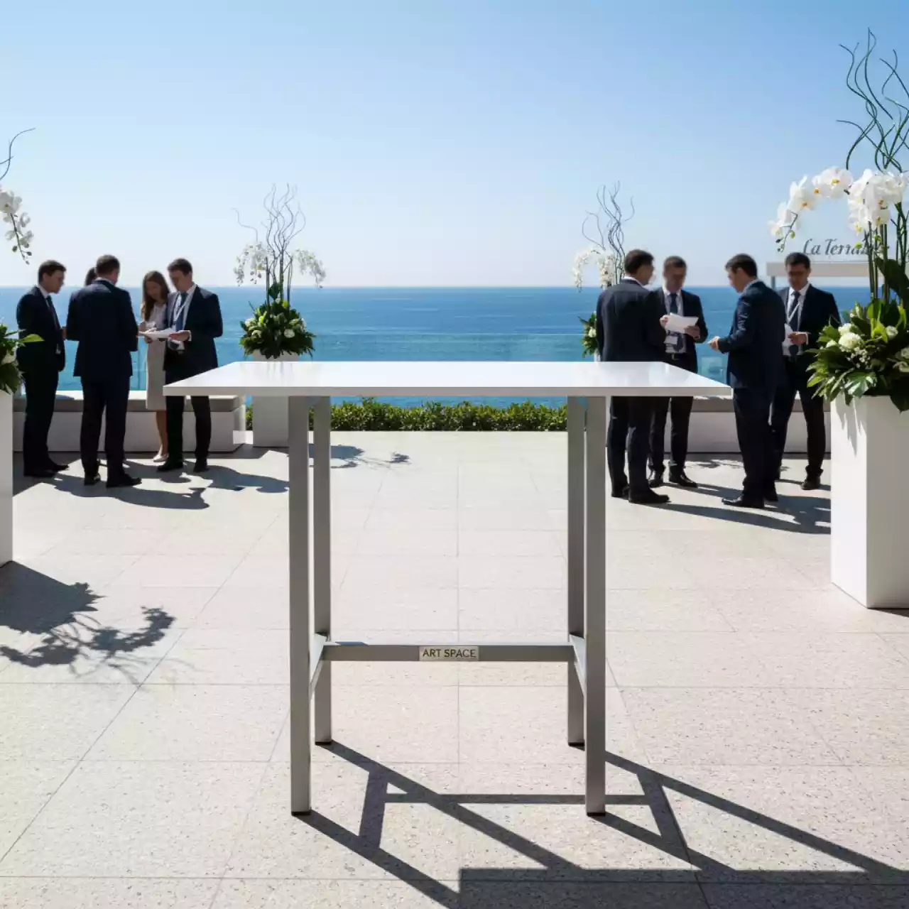 Аренда Стол барный ламинированный складной Tripe Folding в ресторане «La Terrazza» — ART SPACE