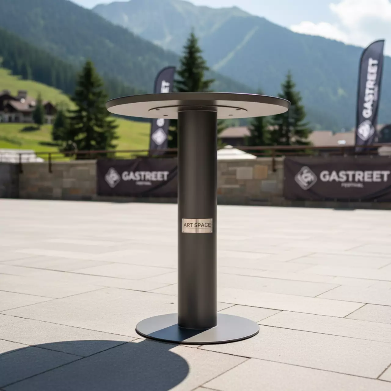 Аренда Стол барный металлический Round в Поляна 1389 Отель и Спа — ART SPACE