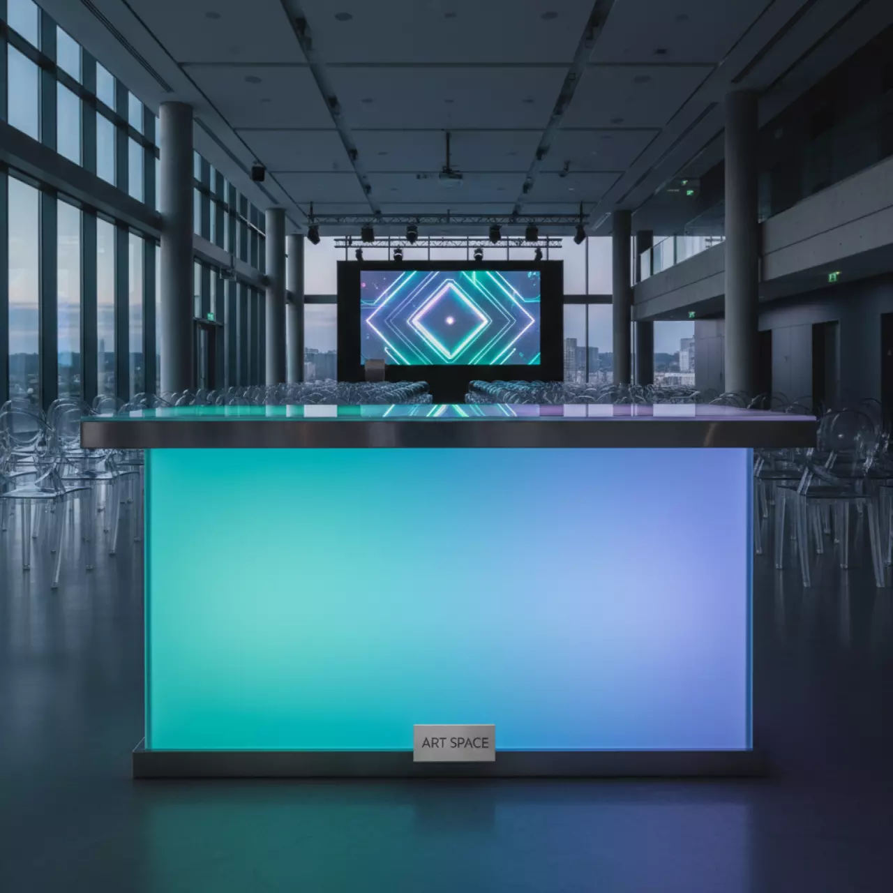 Аренда Стол барный светодиодный с пультом в Radisson Blu Resort & Congress Centre — ART SPACE