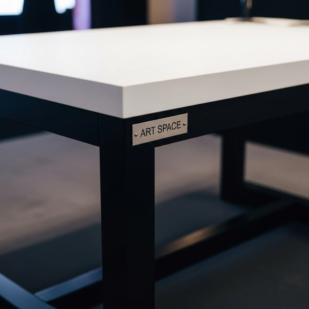 Аренда Стол белый черный Лидер 2 2400х800 в казино «Сочи» — ART SPACE