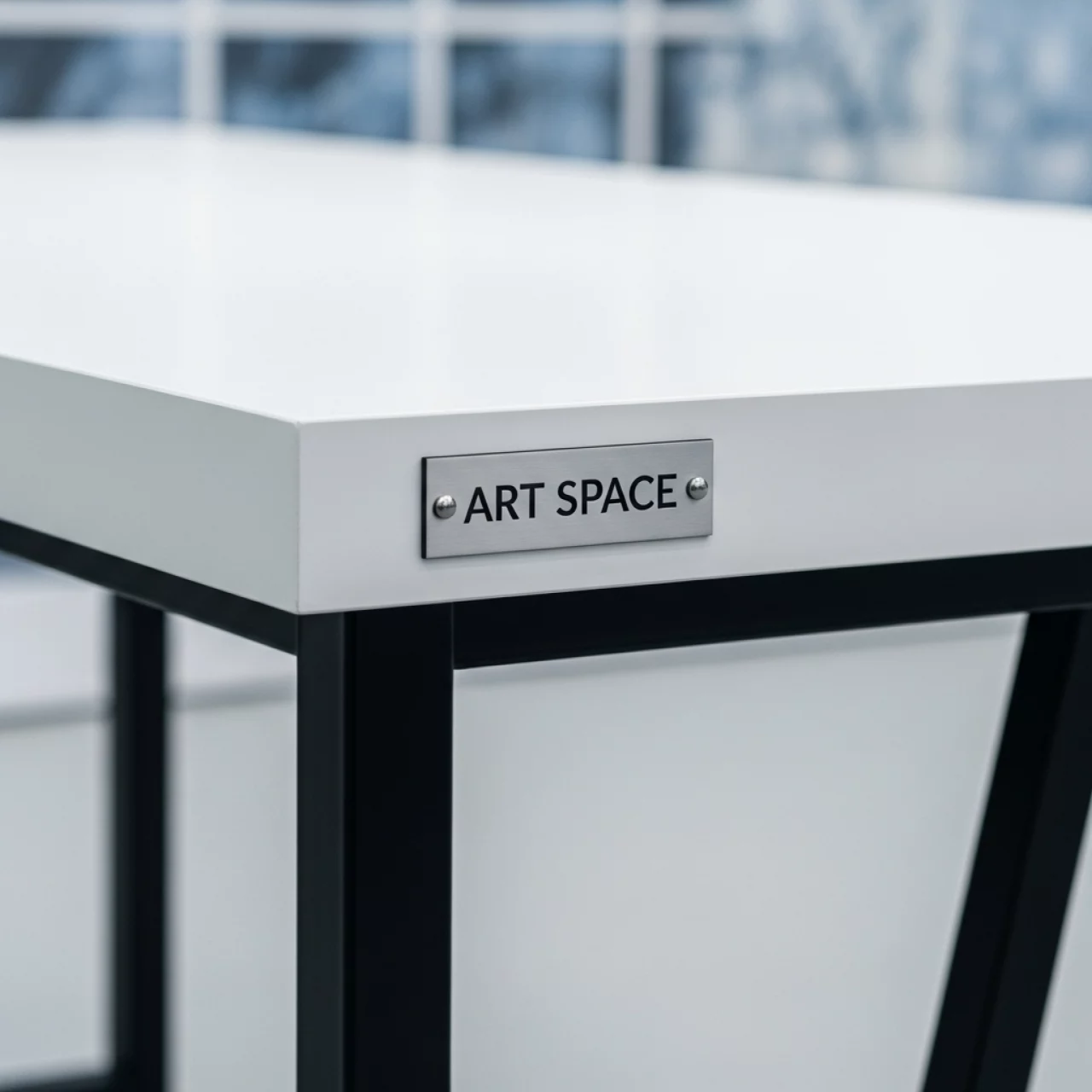 Аренда Стол белый на черном основании в этно-парке «Моя Россия» — ART SPACE