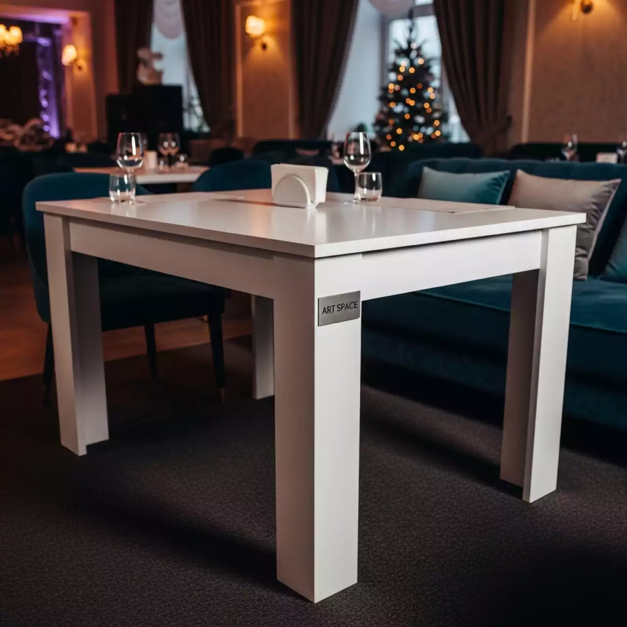 Аренда Стол белый прямоугольный 02 022XX 180х90 см в ресторане «Магадан» — ART SPACE