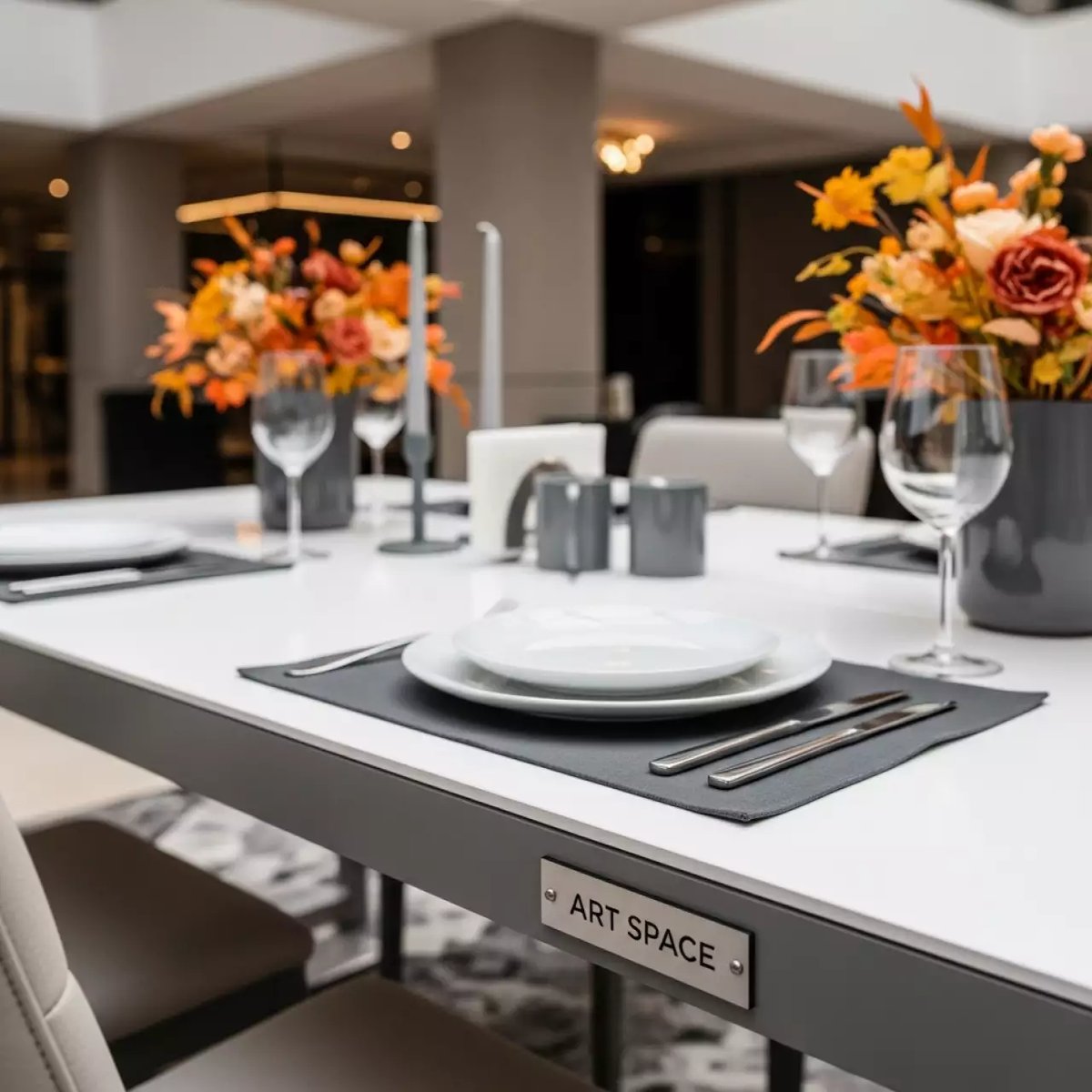 Аренда Стол белый серый Лидер 2 2400х900 в Сочи Парк Отеле — ART SPACE