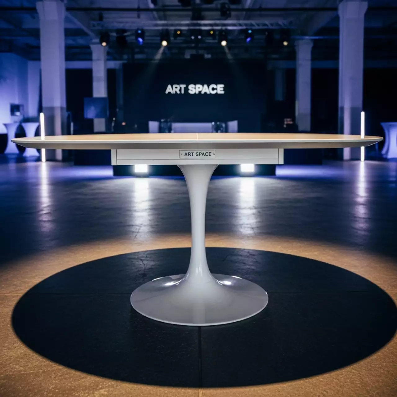 Аренда Стол белый Tulip D 100 см в конгресс-холле отеля Жемчужина — ART SPACE