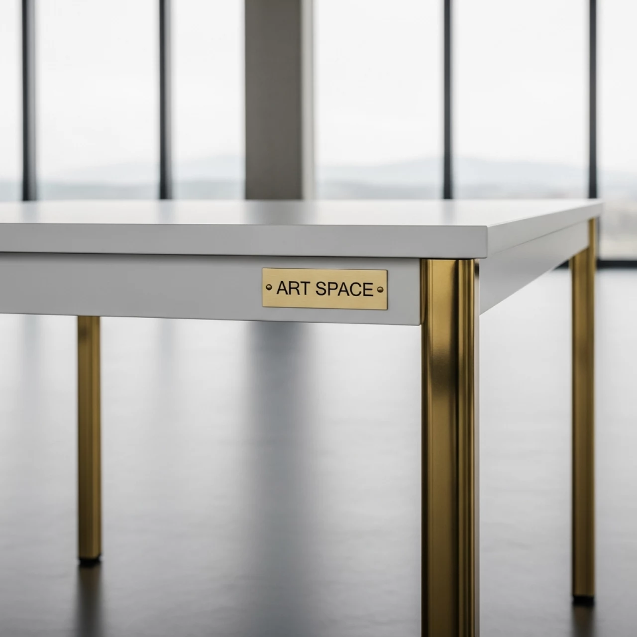 Аренда Стол белый золотой Лидер 2 2000x900 в Green Flow Hotel — ART SPACE