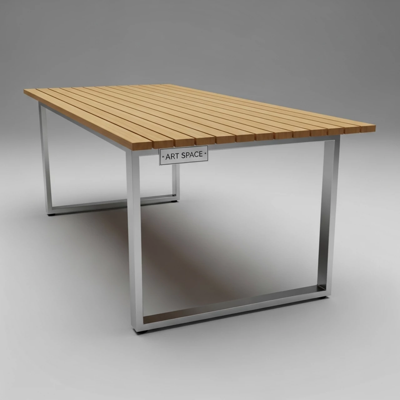 Аренда Стол бежевый натуральный алюминий тик Lyon 280 в Гранд Отель Сочи — ART SPACE