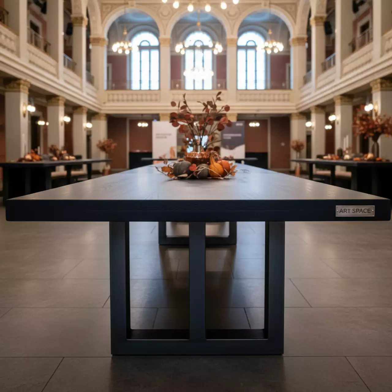 Аренда Стол Black Loft прямоугольный на 10 12 человек в Зимнем театре — ART SPACE