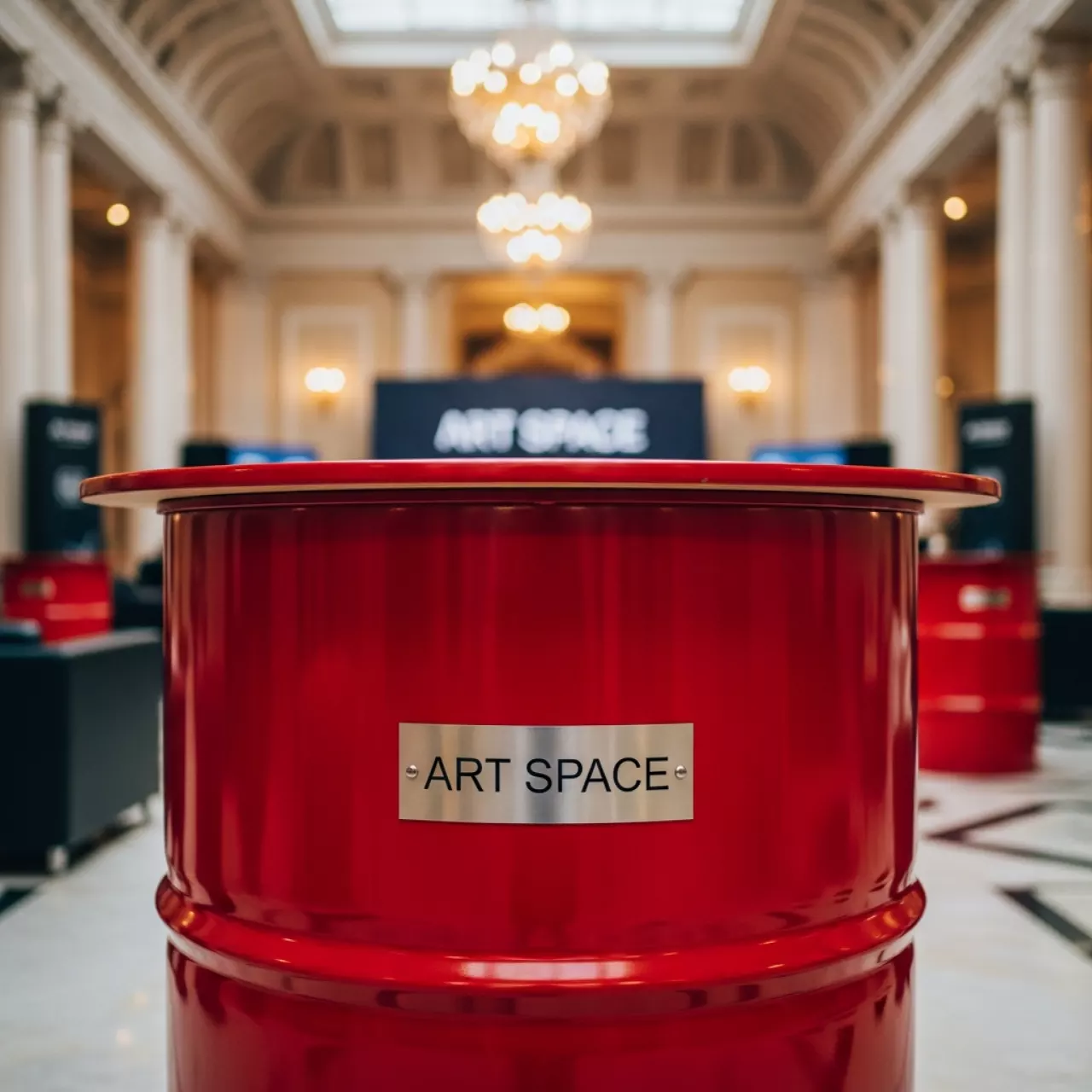 Аренда Стол бочка Barrel красная в конгресс-холле отеля Жемчужина — ART SPACE