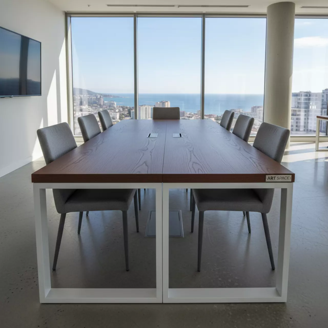 Аренда Стол Brick M 140 дуб Трюфель белый в Pullman Sochi Centre — ART SPACE