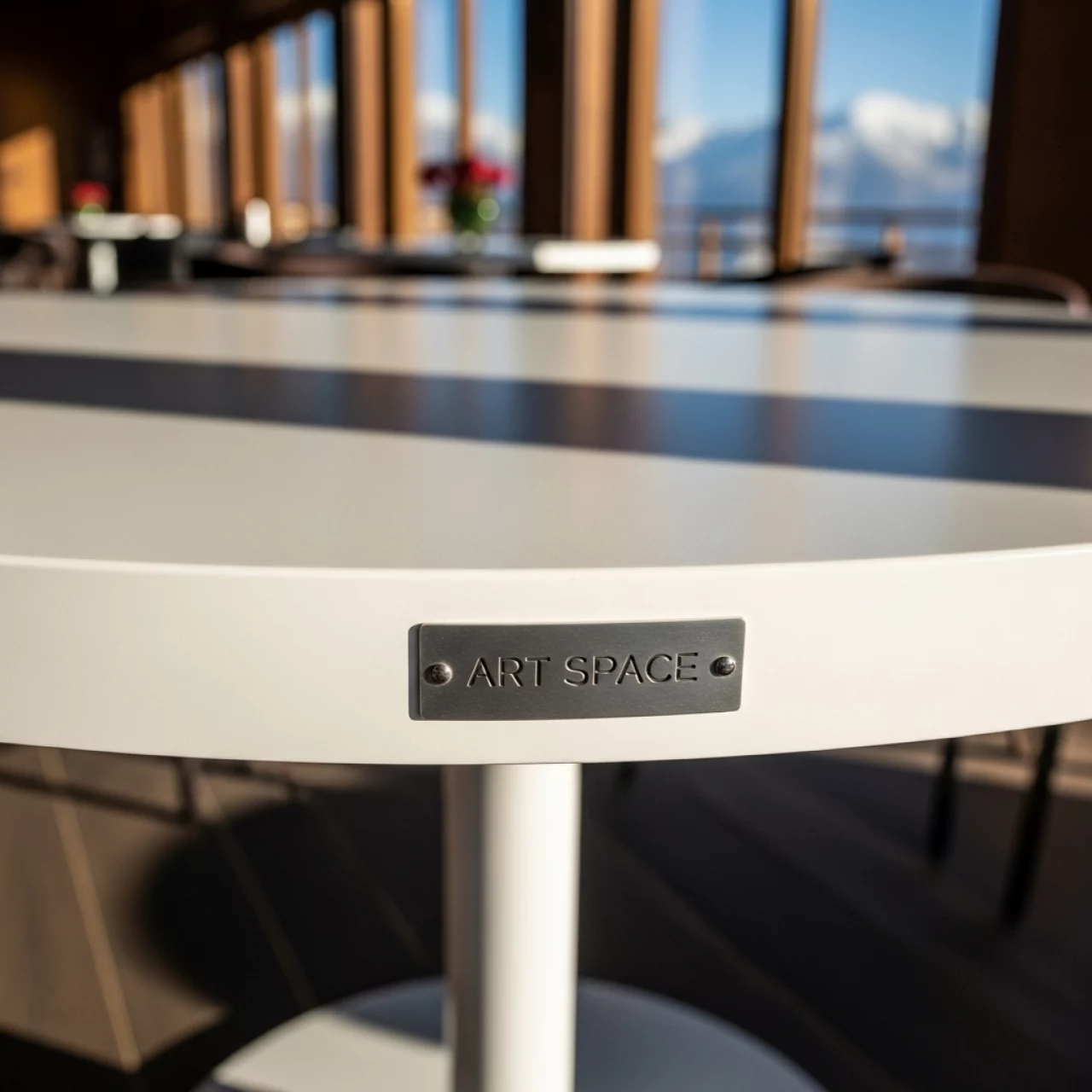 Аренда Стол Charlie 60 из литого алюминия белый в Rixos Krasnaya Polyana — ART SPACE