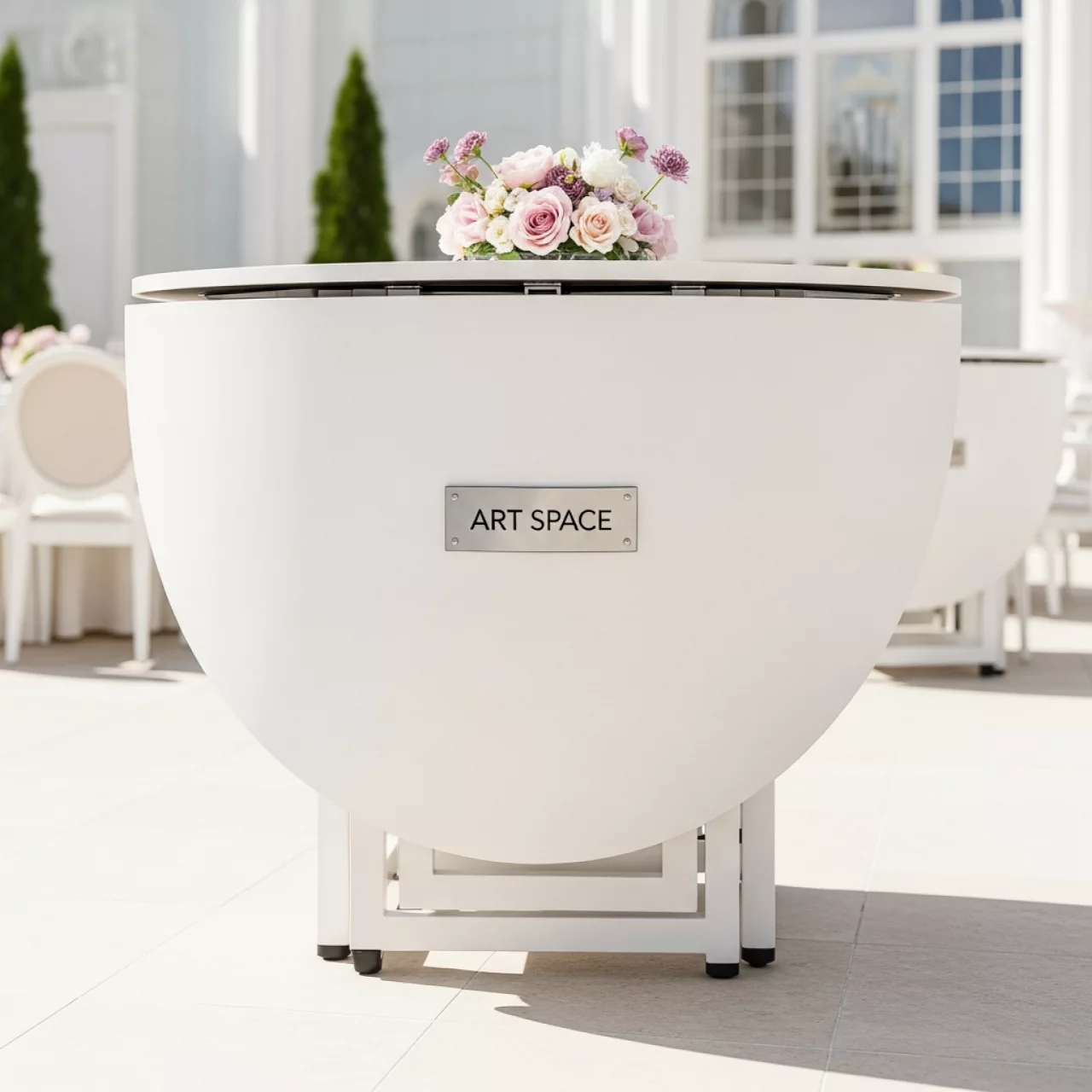 Аренда Стол чемодан Кейт складной круглый 150х74 в санатории «Русь» — ART SPACE