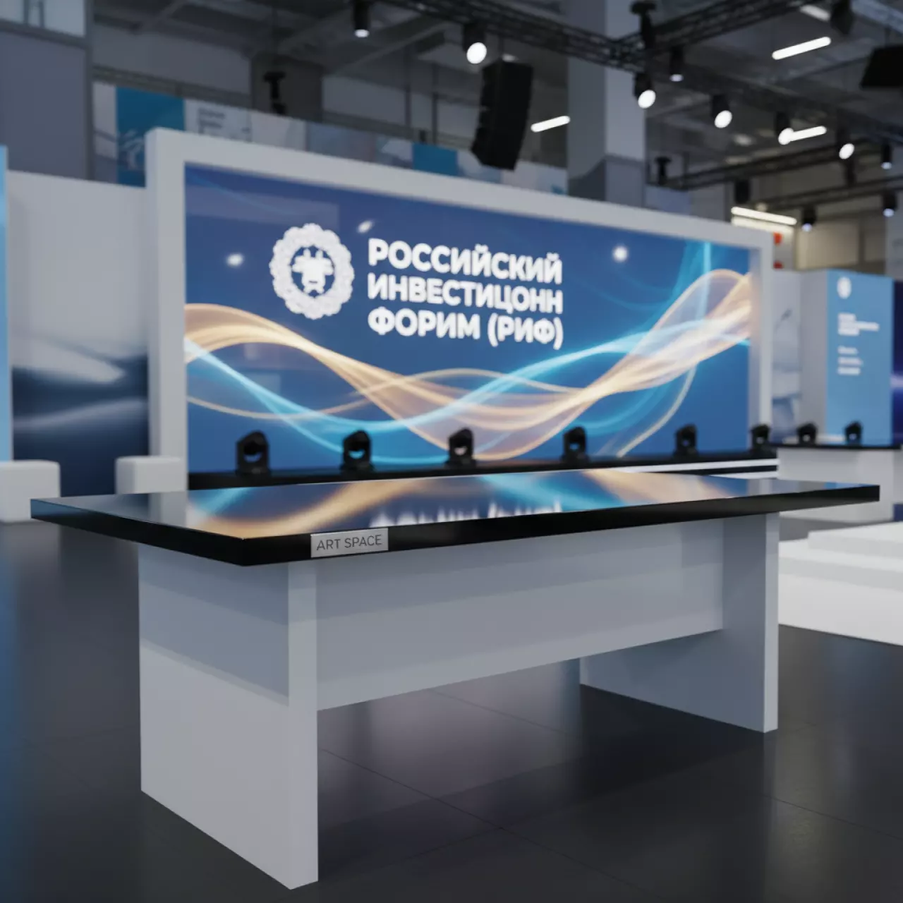 Аренда Стол черный белый Лидер 2 1800х800 в зале «Чайка» (Морпорт) — ART SPACE