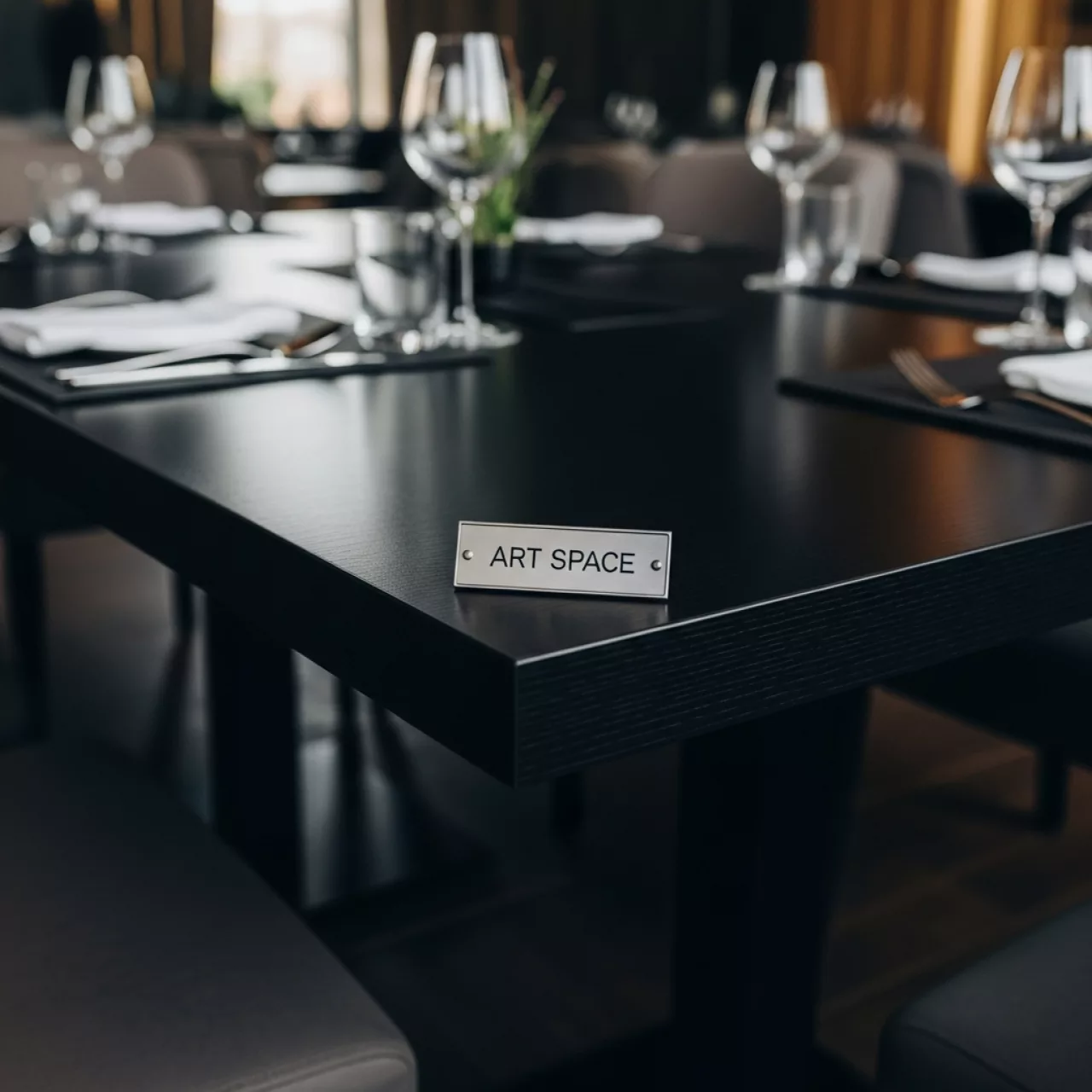 Аренда Стол черный прямоугольный 120х60 см в ресторане «Высота 5642» — ART SPACE