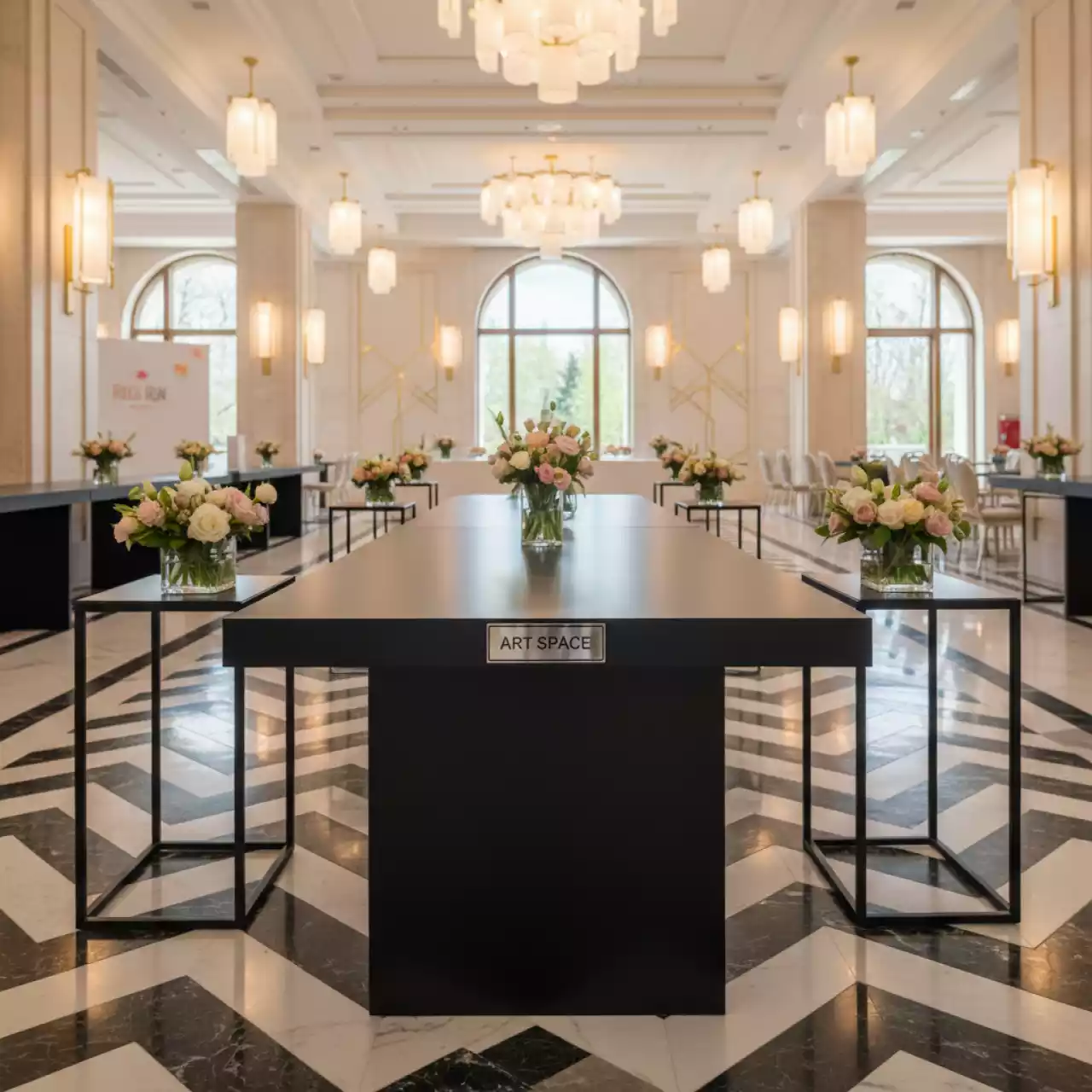 Аренда Стол черный прямоугольный 150x50 см в отеле Radisson Lazurnaya — ART SPACE