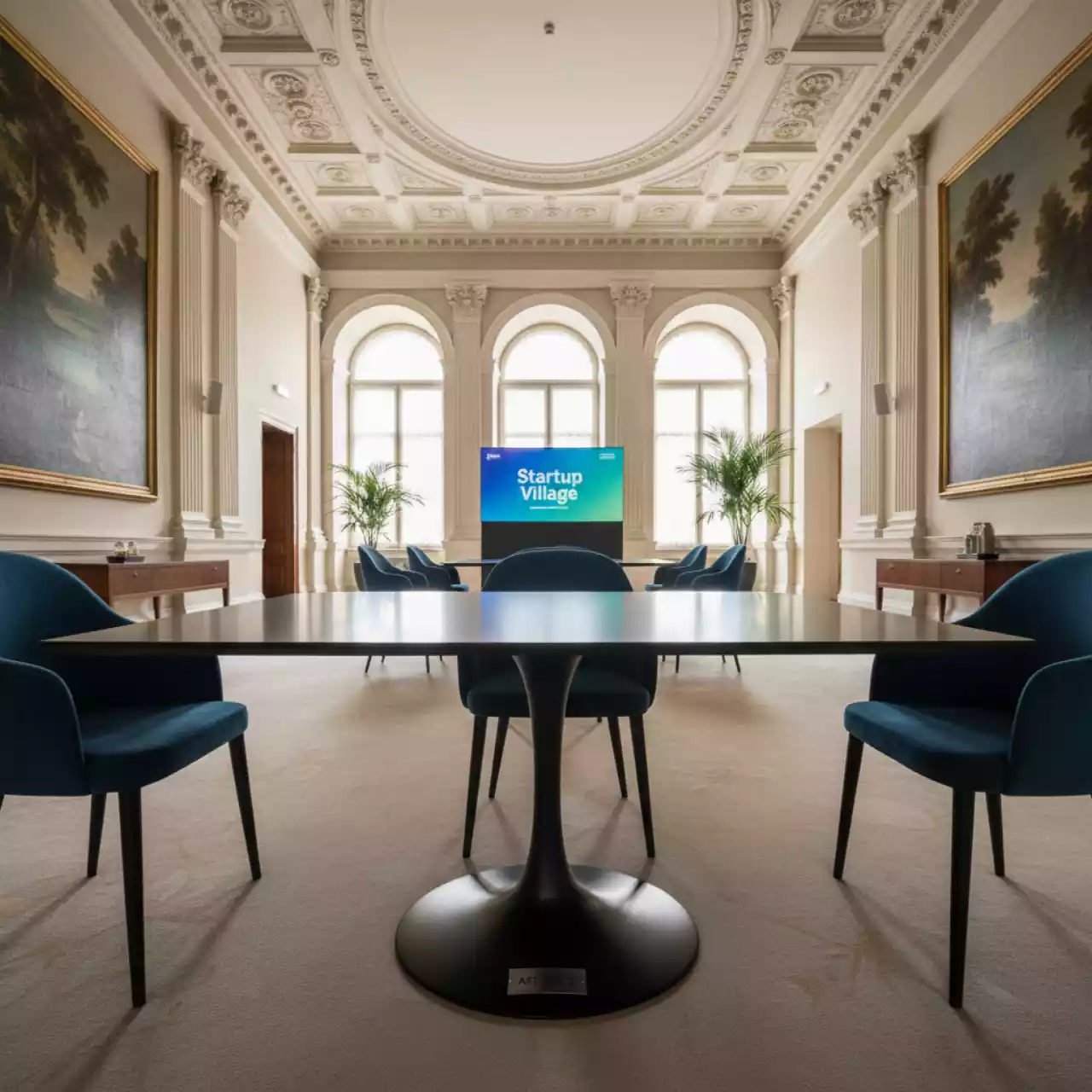 Аренда Стол черный Tulip 100х100 в Cosmos Sochi Hotel — ART SPACE