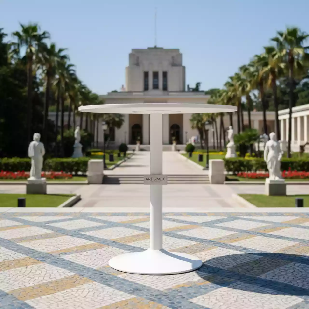 Аренда Стол Circular White d 80 см в санатории «Сочи» — ART SPACE