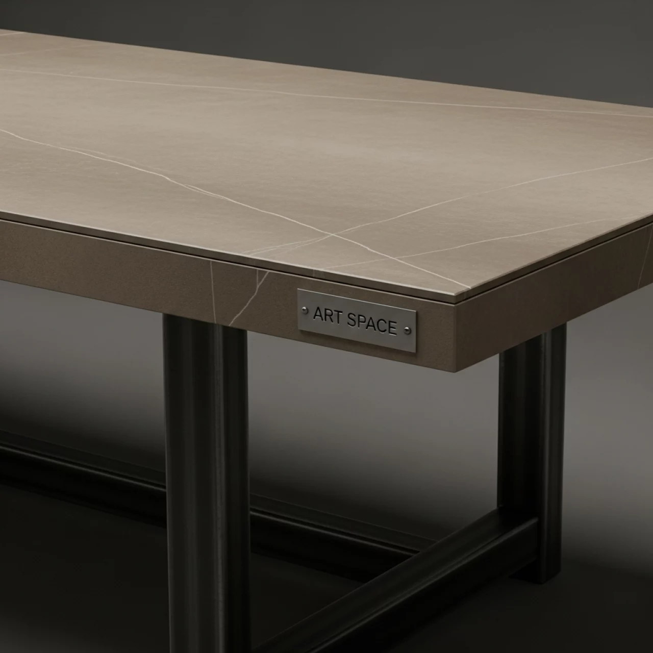 Аренда Стол Cremona 140 KL 105 итальянская керамика тауп в пляжном комплексе VinoGrad — ART SPACE