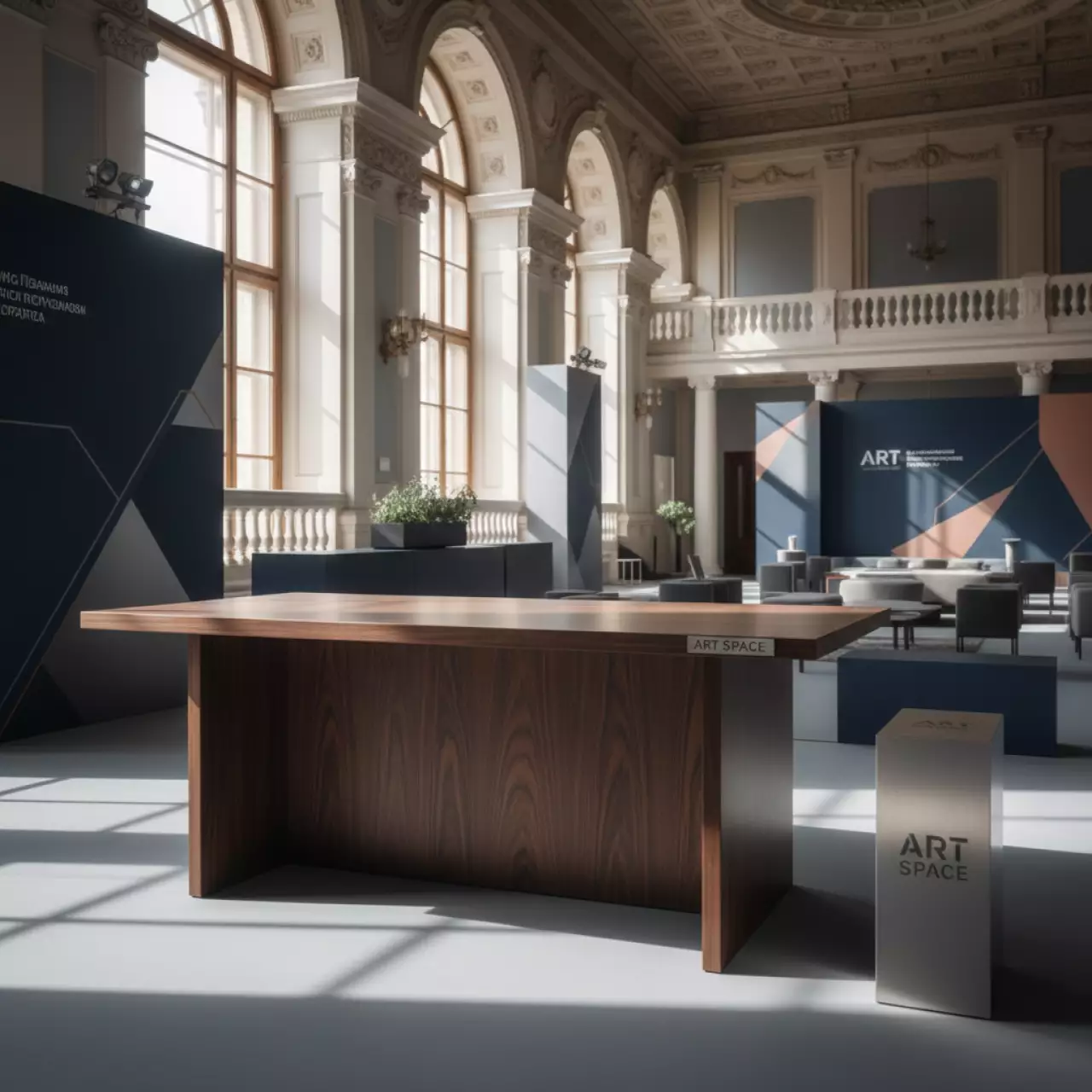 Аренда Стол цвета венге прямоугольный 120х60 см в Зимнем театре — ART SPACE