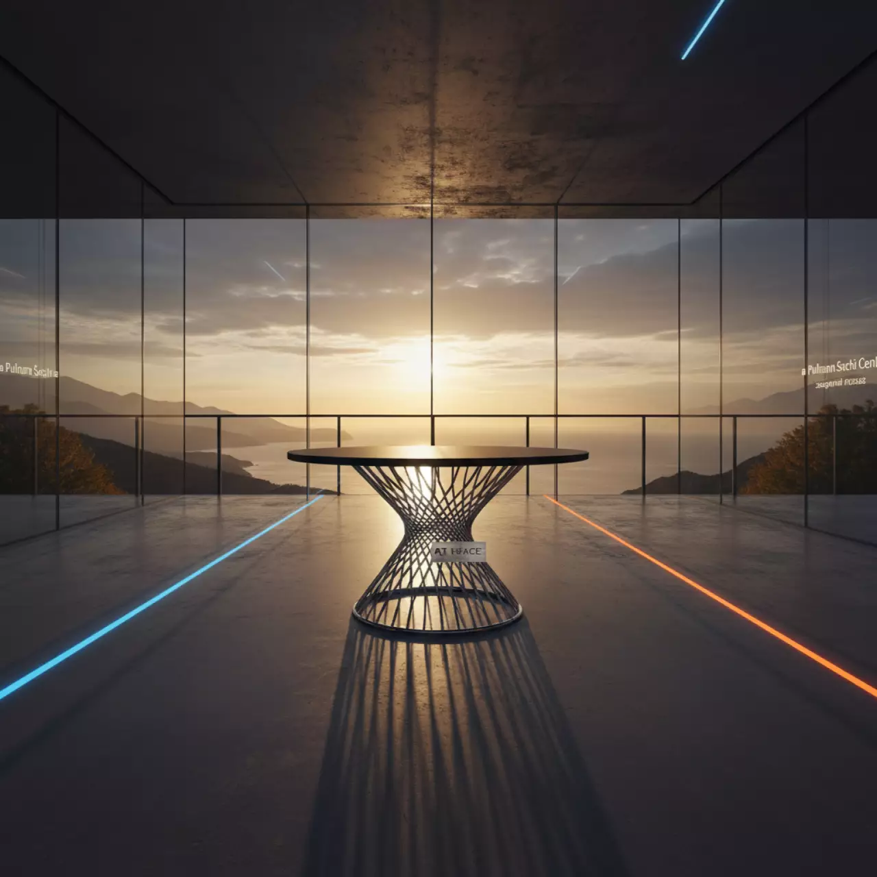 Аренда Стол Cyclone черный d 70 см в Pullman Sochi Centre — ART SPACE