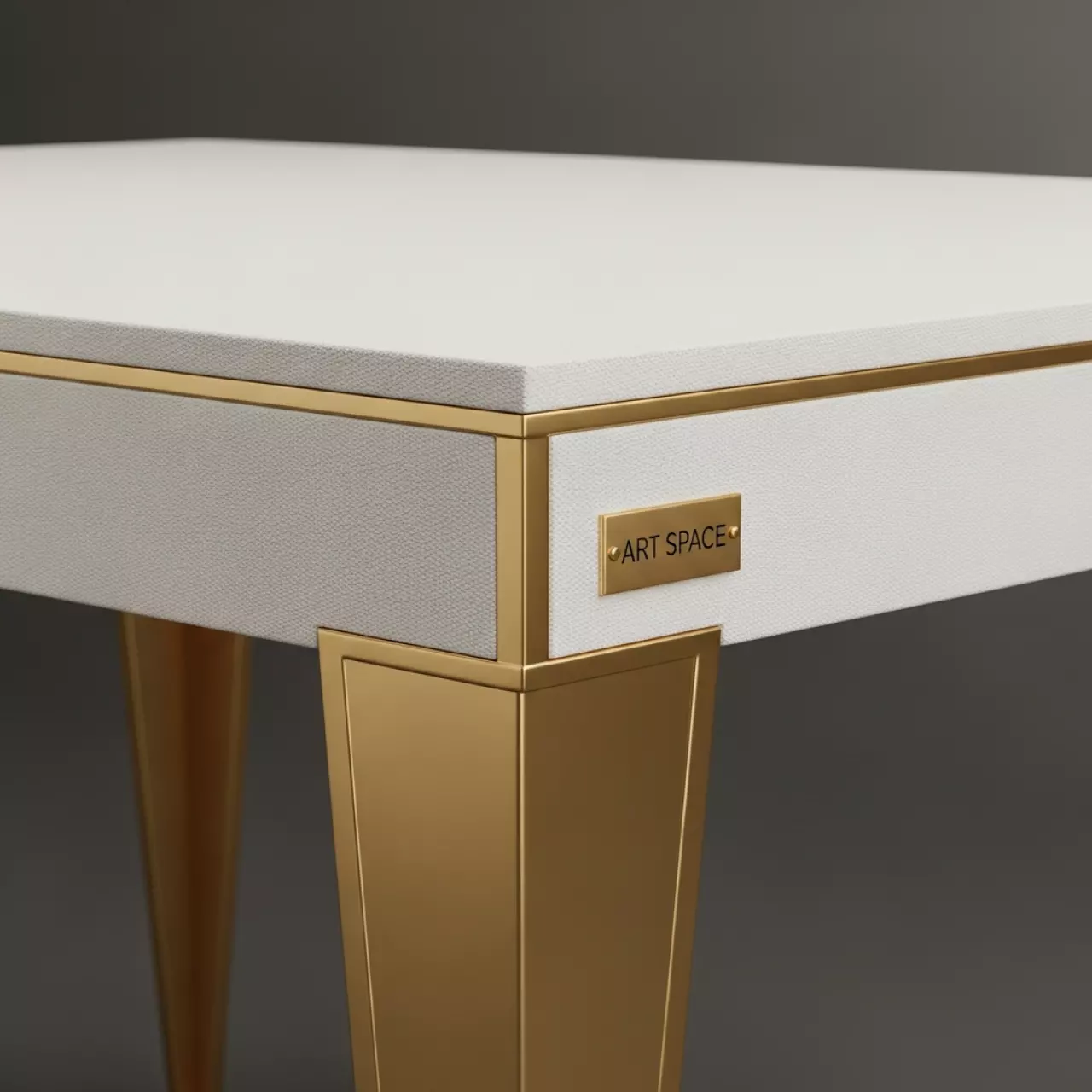 Аренда Стол деревянный Бавария B 160х90 белая пленка шагрень золото в ресторане «Баран-Рапан» — ART SPACE