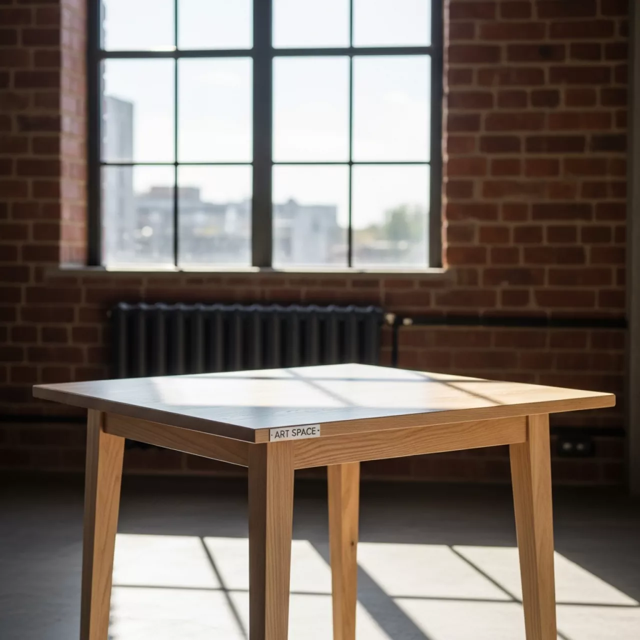 Аренда Стол деревянный квадратный 75 см в лофте «Студия 21» — ART SPACE