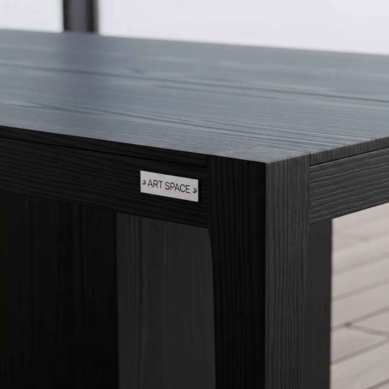Аренда Стол деревянный Орегон дуб горный черный матовый в пляжном комплексе VinoGrad — ART SPACE