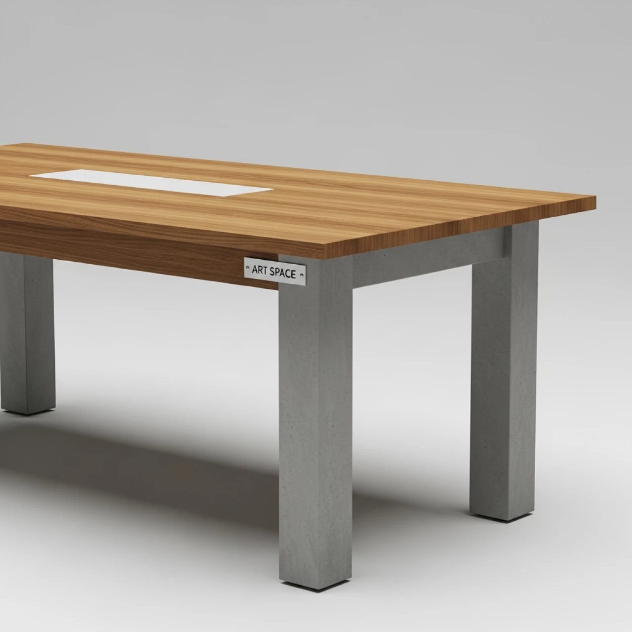 Аренда Стол деревянный Тринити Лофт бетон белый матовый в Bridge Resort — ART SPACE