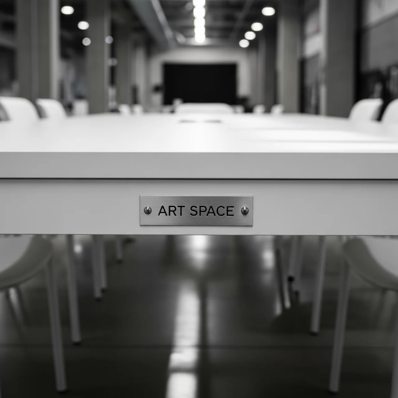 Аренда Стол для конференций белый прямоугольный 150х50 см в ОКЦ «Галактика» — ART SPACE