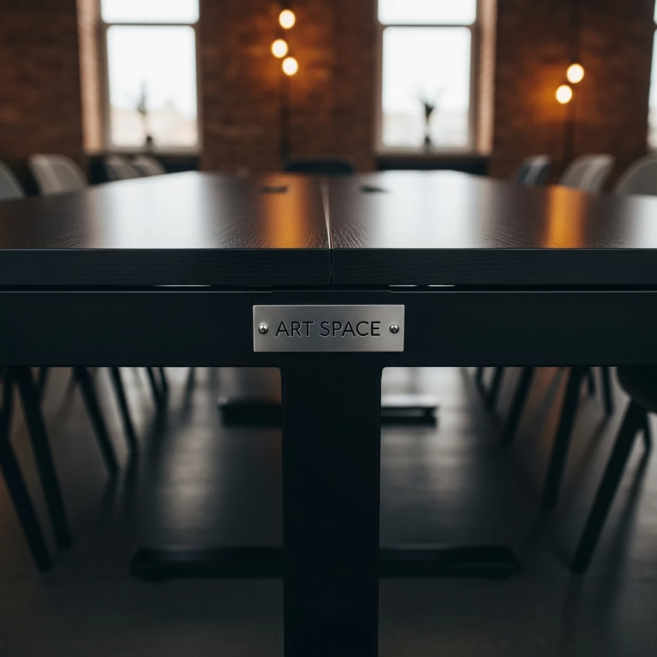 Аренда Стол для конференций черный прямоугольный 180х90 см в ресторане «Магадан» — ART SPACE