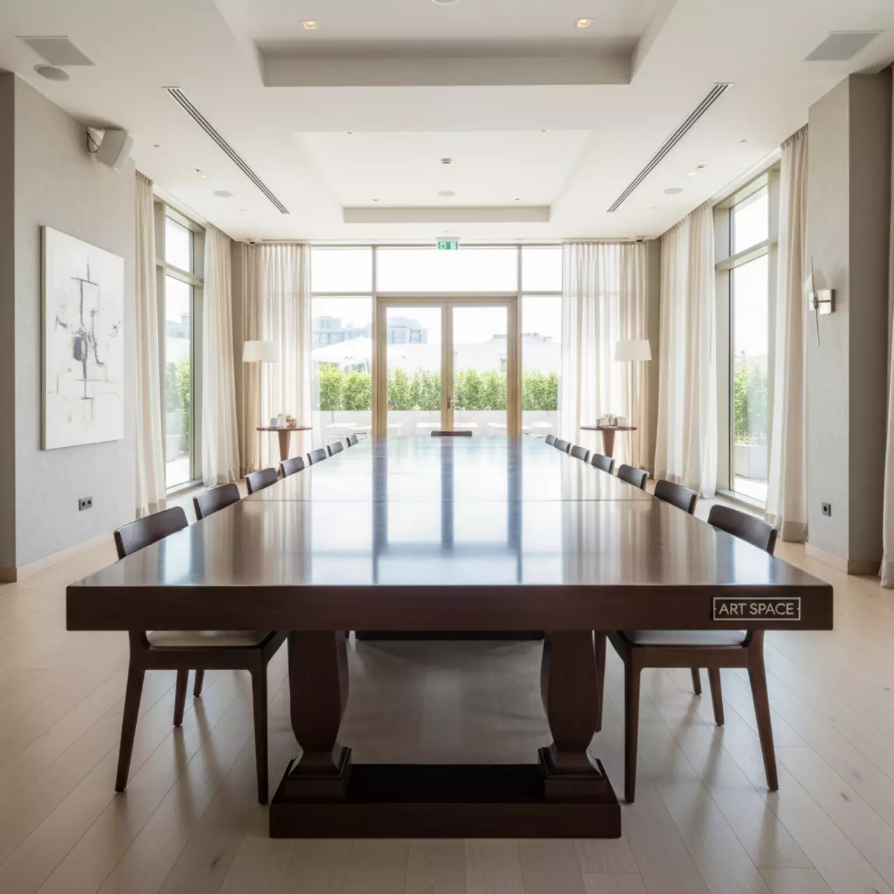 Аренда Стол для конференций коричневый 350х110 см в ресторане «La Terrazza» — ART SPACE