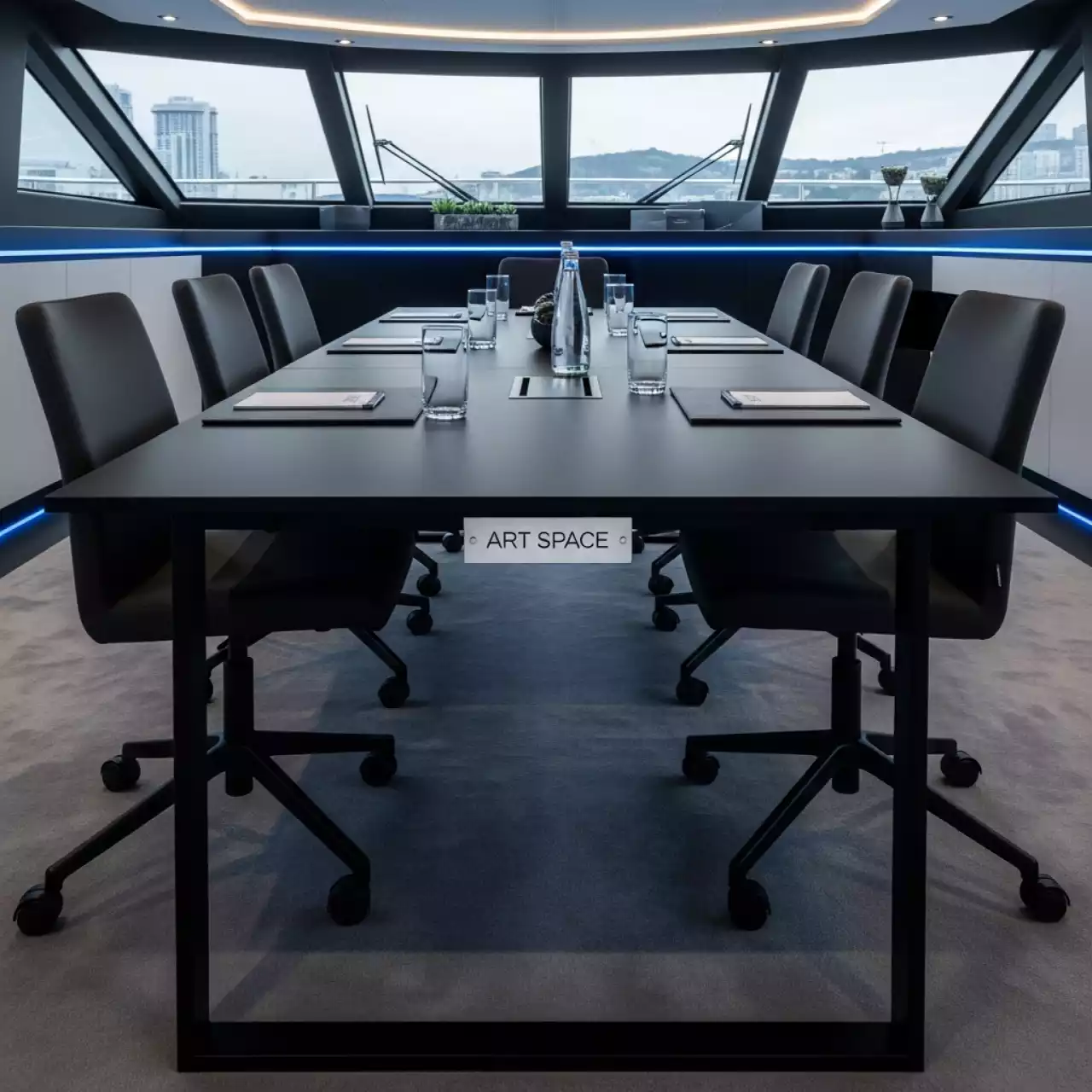 Аренда Стол для конференций прямоугольный черный 180х90 см 02 384BK на VIP-яхте (Имеретинский порт) — ART SPACE
