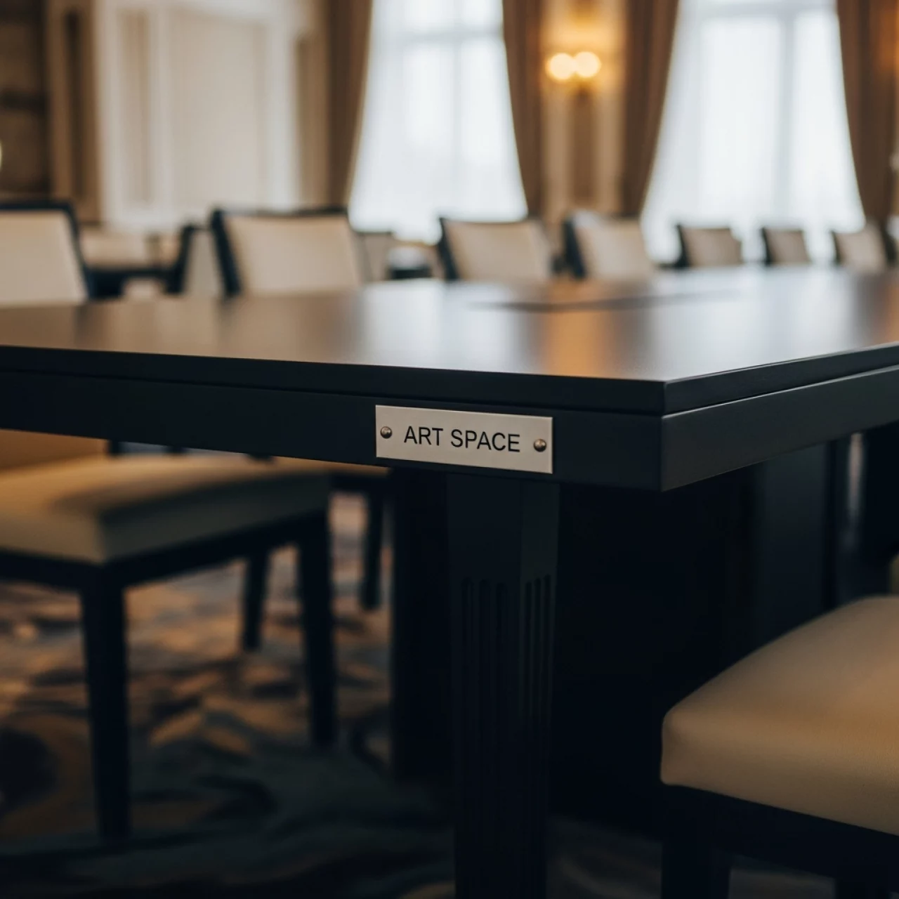 Аренда Стол для конференций прямоугольный черный 180х90 см в отеле Hyatt Regency Sochi — ART SPACE