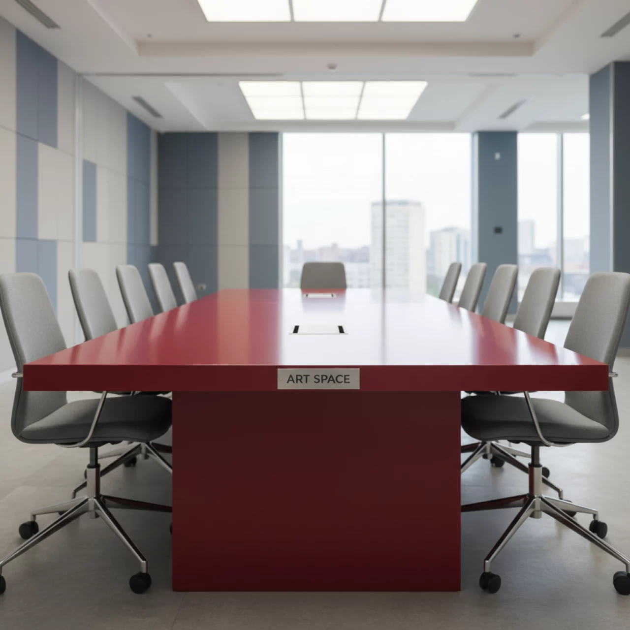 Аренда Стол для переговоров красный 250х90 см прямоугольный в Маринс Парк Отеле — ART SPACE