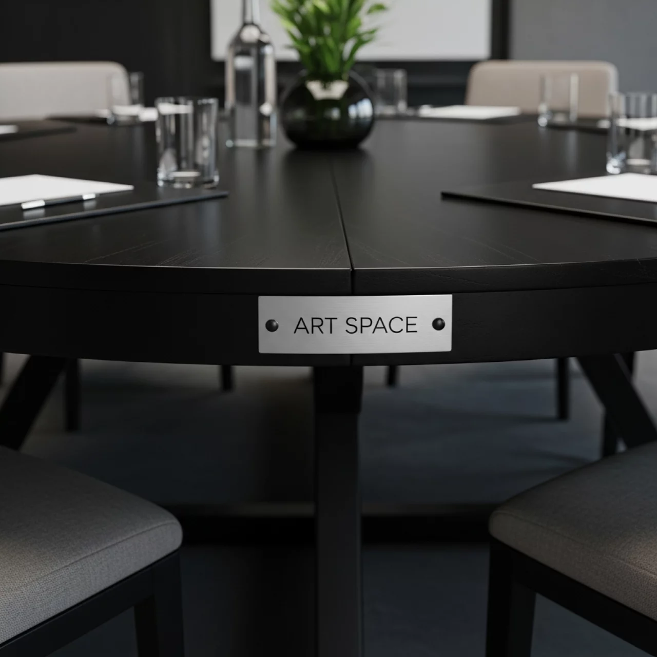 Аренда Стол для переговоров круглый черный 100 см Backstage в Sochi Marriott Krasnaya Polyana — ART SPACE