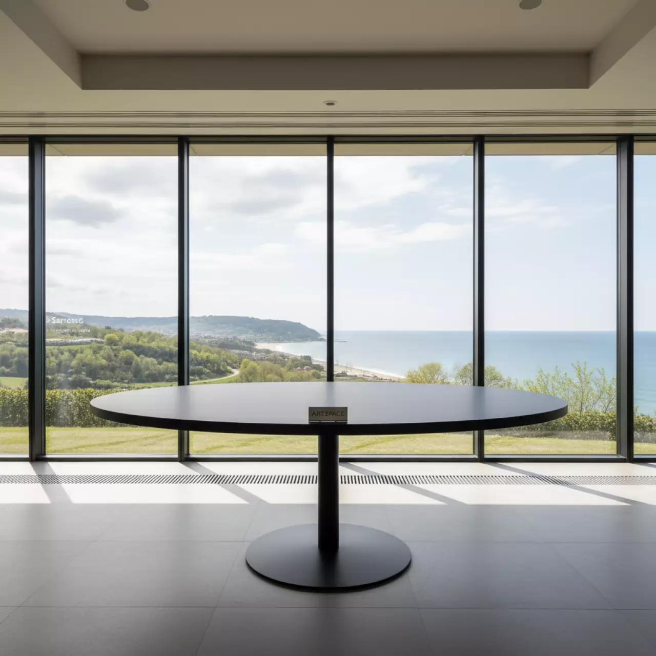 Аренда Стол для переговоров круглый черный 150 см Backstage в ресторане «Sanremo» — ART SPACE